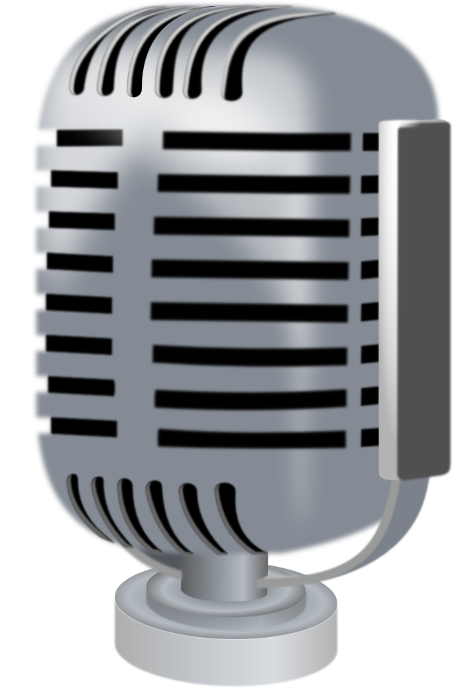 OnlineLabels Clip Art Old Style Microphone