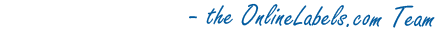- the OnlineLabels.com Team