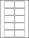 OL1028 3" x 2" Scalloped Corner Labels