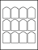 OL1061 1.7" x 2.5" Arched Labels