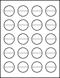 OL158 1.5" Circle Perf. Center Mailing Seal Labels