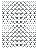 OL240 0.75" x 0.75" Heart  Labels