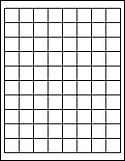 OL5425- 1" x 1" Blank Label Template