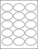 OL885 2.5" x 1.75" Oval Labels