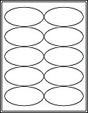 OL9810 3.9375" x 1.9375" Oval  Labels