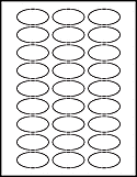 OL9815 2" x 1" Oval  Labels