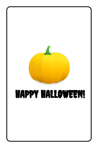 happy halloween label