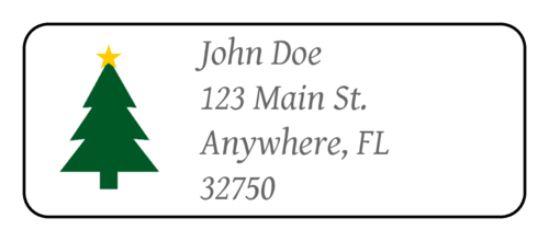 Christmas Tree Address Label Label Templates OL875 OnlineLabels