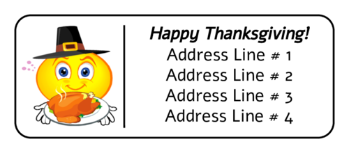 Ol X 1 Thanksgiving Smiley Pilgrim Address Label Ol X 1 Thanksgiving Smiley Pilgrim Address Label