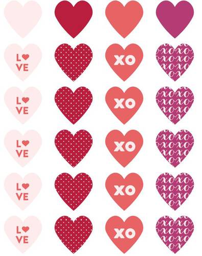 assorted heart label designs free printable label templates ol1330