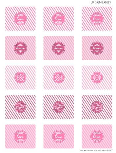 Valentines Lip Balm Tube Printable Label Design Label Templates Ol421 