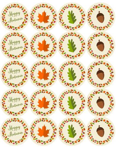 Autumn Leaf Round Labels Label Templates Ol5375