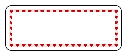 Heart border address label template