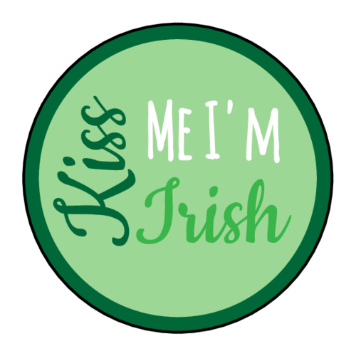 Funny stickers for St. Patrick's Day - Kiss me, I'm Irish