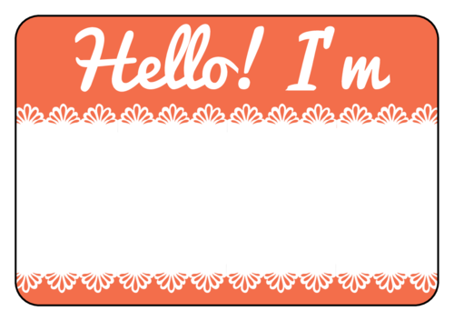 Name Tag Label Templates Hello My Name is Templates