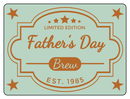 Vintage Father's Day beer bottle label template