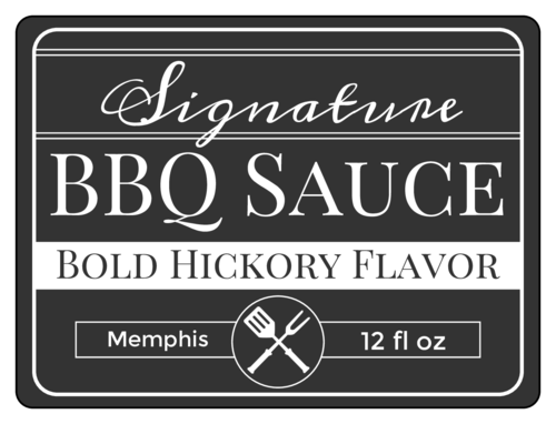 Signature Barbecue Sauce Label Label Templates OL500 OnlineLabels com
