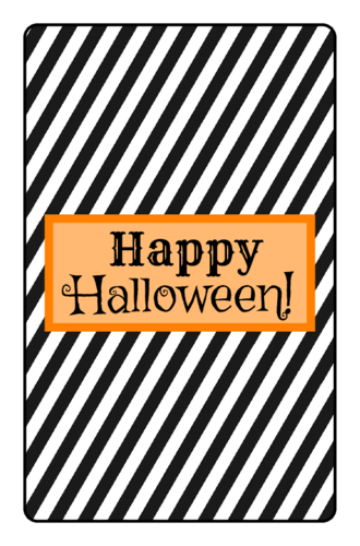 Free printable candy bar label template for Halloween
