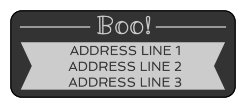 Halloween address label printable, "Boo"