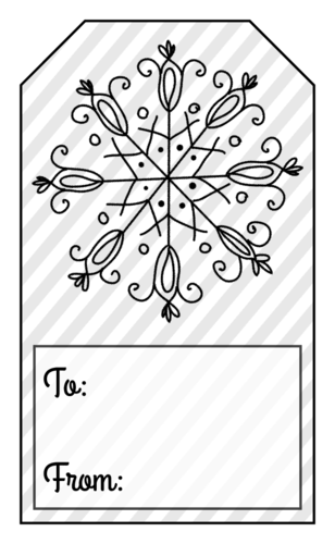 8 Snowflake Gift Tags Black White Gift Tags Christmas Gift Tags Printable Gift Tags Black White Snowflake Square 02