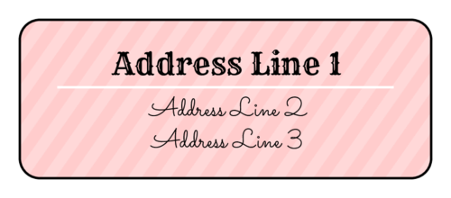 Striped address label template