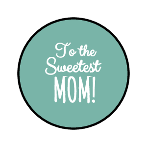 Turquoise Mother's Day label template