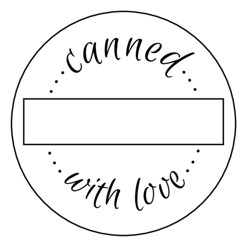 Canned with love write-in jar label