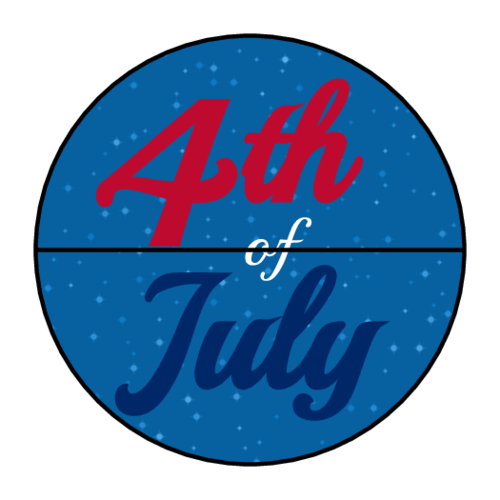 4th of July fireworks sticker/envelope seal
