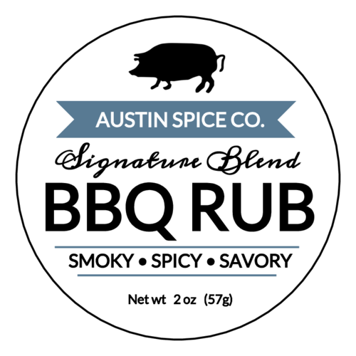 Signature blend barbeque rub jar label template