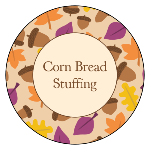 Thanksgiving/Autumn/Fall Label Template: Leaves and acorns