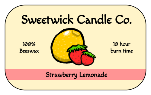 Light and happy candle label template