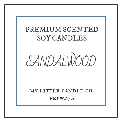 Simplistic candle label with single line border