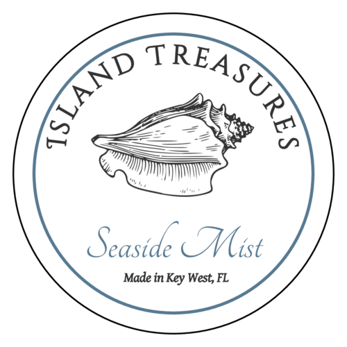 Beachy candle label for seaside scents