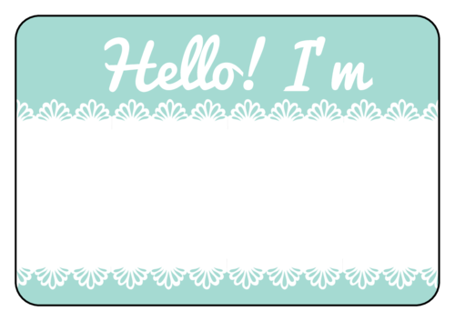 Outline Name Plate Border Png