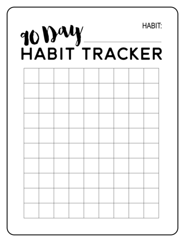 Printable Habit Tracker Printable A5 Size 30 Day Habit