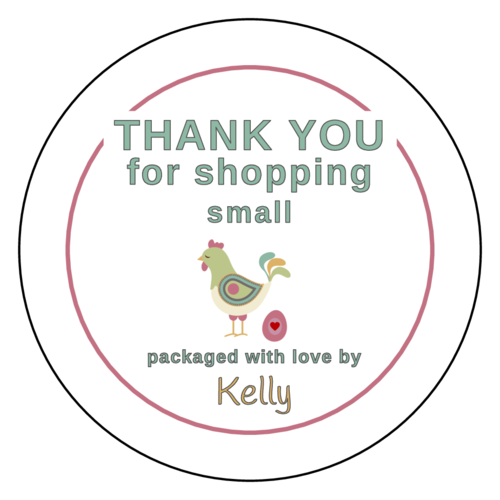 Thank You For Shopping Small Label Template