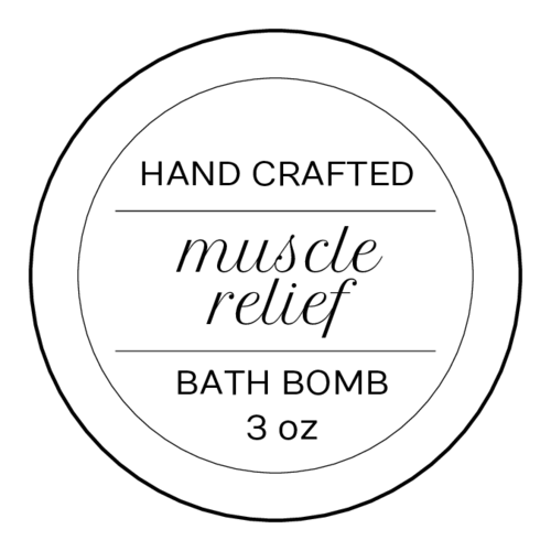 Circular bath bomb product label template