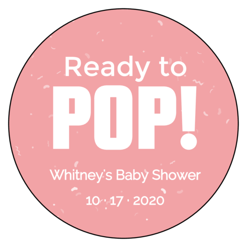 Ready To Pop Baby Shower Favor Label