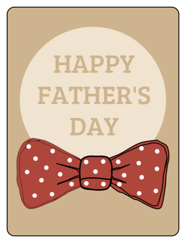 Bowtie Father's Day gift label template.