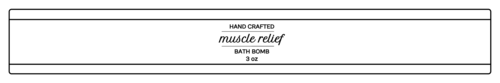 Modern wrap-around bath bomb label