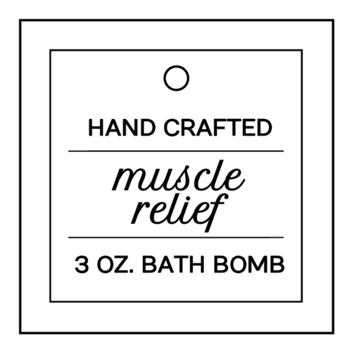 Bath bomb product label template for printable tags