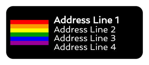 Free pride flag address label printable