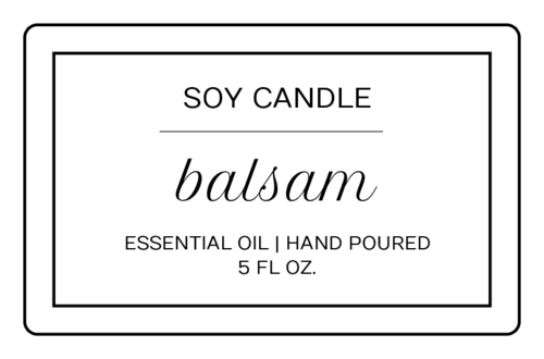Printable label template for small candle jars