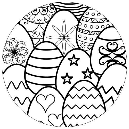 Easter coloring book page printable for kids