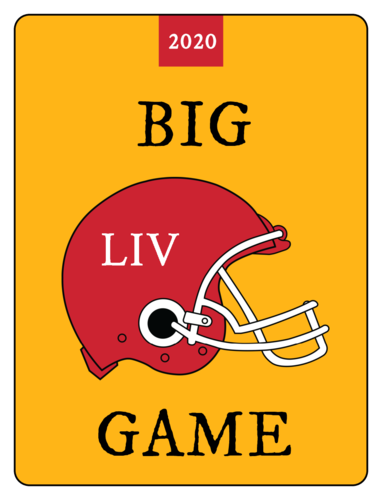 Kansas City football colors - beer bottle label template for the big game, super football Sunday