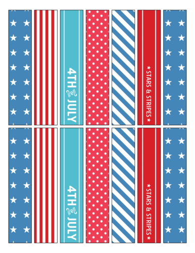 4th of July Label Templates - Download Independence Day Label Designs