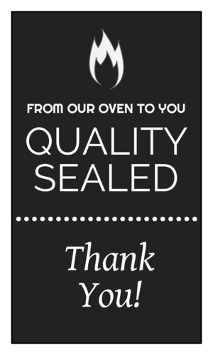 "Quality Sealed" Hot Food Delivery Seal