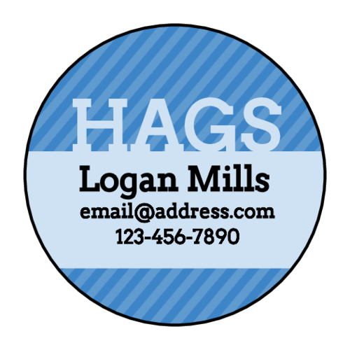 HAGS Yearbook Contact Label