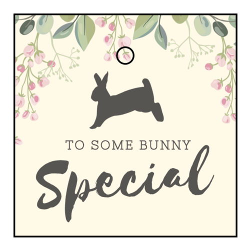 To some bunny special floral cardstock gift tag template