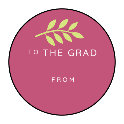 Fillable to the grad circle gift tag sticker